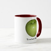 Personalisierte grüne Apple-Lehrer-Tasse Tasse (VorderseiteRechts)