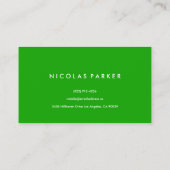 Personalisierte grüne Auto-Farben-modernes Visitenkarte (Rückseite)