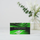 Personalisierte grüne Auto-Farben-modernes Visitenkarte (Stehend Vorderseite)