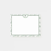 Personalisierte grüne Blätter Post-it Klebezettel (Vorderseite)