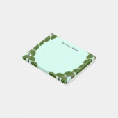 Personalisierte Grüne Blätter Post-it Klebezettel (angewinkelt)