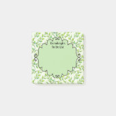 Personalisierte grüne Blätter und Zweige Post-it Klebezettel (Vorderseite)