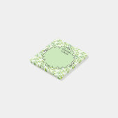 Personalisierte grüne Blätter und Zweige Post-it Klebezettel (angewinkelt)