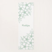 Personalisierte grüne Blume Yogamatte (Rückseite)