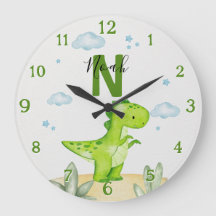 Personalisierte grüne Dinosaurier-Kinderzimmer-Gro