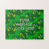 Personalisierte grüne DNA Medizinwissenschaft Puzzle (Horizontal)