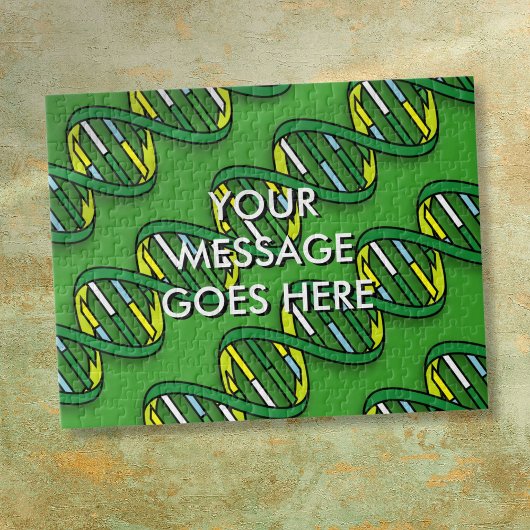 Personalisierte grüne DNA Medizinwissenschaft Puzzle