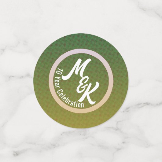 Personalisierte Grüne Feier Konfetti (Klein Vorderseite)