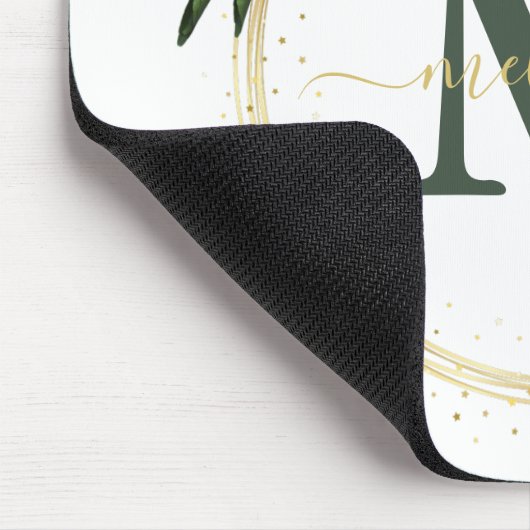 Personalisierte grüne Folie mit Gold  Mousepad (Ecke)