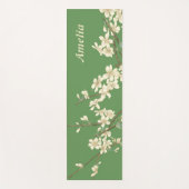 Personalisierte Grüne Frühlingsblumen Name hinzufü Yogamatte (Vorderseite)
