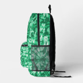 Personalisierte grüne Gefärbte Krawatte Batik Bedruckter Rucksack (Rechts)