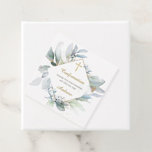 Personalisierte Grüne Junge Bestätigung Geschenkanhänger (Beispiel)