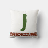 Personalisierte Grüne Jungtiere Kissen (Rückseite)