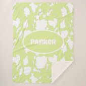 Personalisierte grüne Kuh Druck Sherpa Blankon Sherpadecke (Vorderseite)