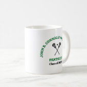 Personalisierte Grüne Lacrosse-Mannschaft der High Kaffeetasse (VorderseiteRechts)