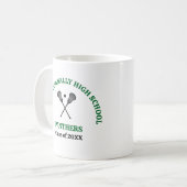 Personalisierte Grüne Lacrosse-Mannschaft der High Kaffeetasse (Vorderseite Links)