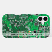 Personalisierte grüne Leiterplatte für IT-Experten iPhone Hülle (Rückseite (Horizontal))