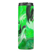 Personalisierte Grüne Marmor Kunst, Dichtung und M Thermosbecher (Rückseite)