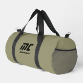 Personalisierte grüne Monogrammbezeichnung Minimal Duffle Bag (Rechte Ecke)