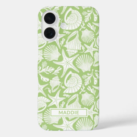 Personalisierte grüne Muscheln Case-Mate iPhone Hülle (Rückseite)