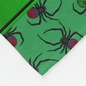 Personalisierte grüne Namensspinnen Fleecedecke (Ecke)
