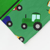 Personalisierte grüne Namenstraktoren Fleecedecke (Ecke)