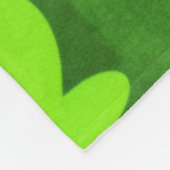Personalisierte grüne Orangenblütenkatze Fleecedecke (Ecke)