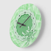 Personalisierte grüne Skala Große Wanduhr (Winkel)
