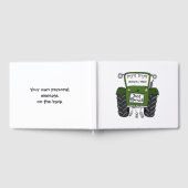 Personalisierte Grüne Traktorandenhochzeit Gästebuch (Voll)