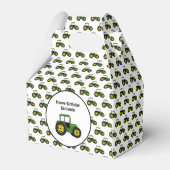 Personalisierte grüne Traktoren zum Geburtstag Geschenkschachtel (Rückseite)