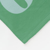 Personalisierte Grüne und Blaue Hochzeit Fleecedecke (Ecke)