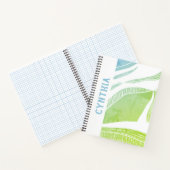 Personalisierte Grüne und Blaue Welle Notizblock (Innenseite)