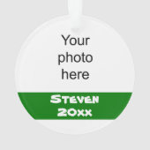 Personalisierte grüne und schwarze ornament (Rückseite)