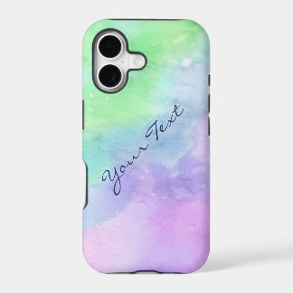 Personalisierte grüne und violette Wasserfarbe