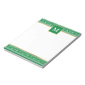 Personalisierte Grüne Weihnachten Fair Isle Notizblock (Rotiert)