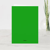 Personalisierte grüne Weihnachtskarte zum Falten Feiertagskarte (Rückseite)