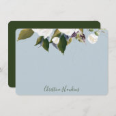 Personalisierte Grünflächen Blätter Wasserfarbe Bl Mitteilungskarte (Vorne/Hinten)