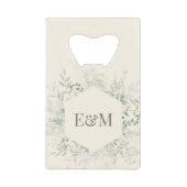 Personalisierte Grünflächen Gastgeschenk Hochzeit Geldbeutel Flaschenöffner (Vorderseite)