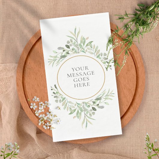 Personalisierte Grünpflanzen Eukalyptus Foliage-Bl Serviette