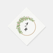 Personalisierte Grünpflanzenschildkröte Serviette (Ecke)