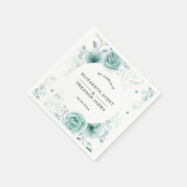 Personalisierte Grüntöne Hochzeit Serviette (Ecke)
