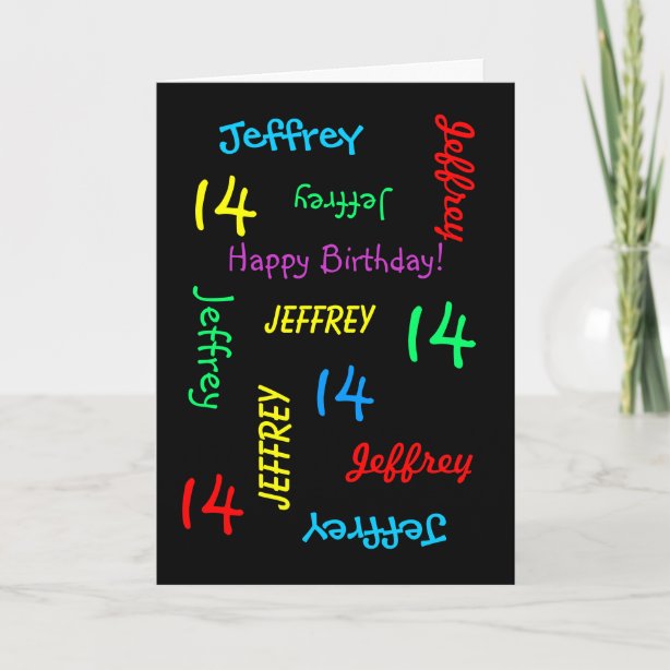 ICG Geburtstagskarte Für Enkel Zum 14. Geburtstag – Mit Laptop & Kopfhörer-Motiv, Goldgeprägt, 15,7x22,9 Cm