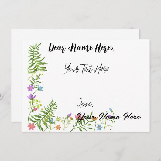 Personalisierte Grußkarte Dankeskarte (Vorne/Hinten)