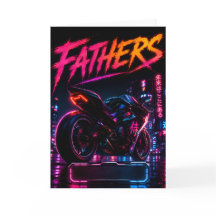 Personalisierte Grußkarte für Biker-Väter