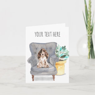 Personalisierte Grußkarte für Cocker Spaniel Karte
