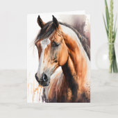 Personalisierte Grußkarte für das Pferderücken Karte (Vorderseite)