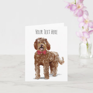 Personalisierte Grußkarte für Labradoodle Karte