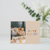 Personalisierte Grußkarte für Ostern Feiertagspostkarte (Stehend Vorderseite)