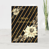 Personalisierte Grußkarte für Schwarz und Gold Karte (Vorderseite)