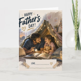 Personalisierte Grußkarte für Vater und Tochter Karte